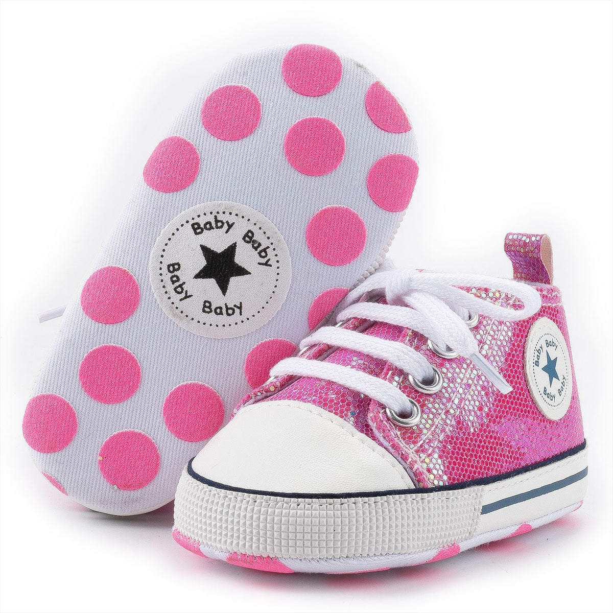 Lovely Allover Sequins Non-Slip Baby Shoes