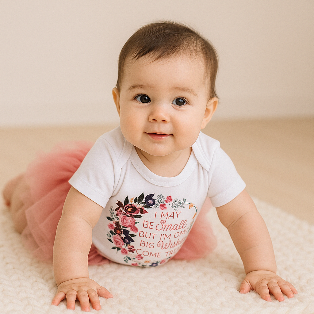 Baby Ruffled Floral Letter Print Top & Tutu Skirt