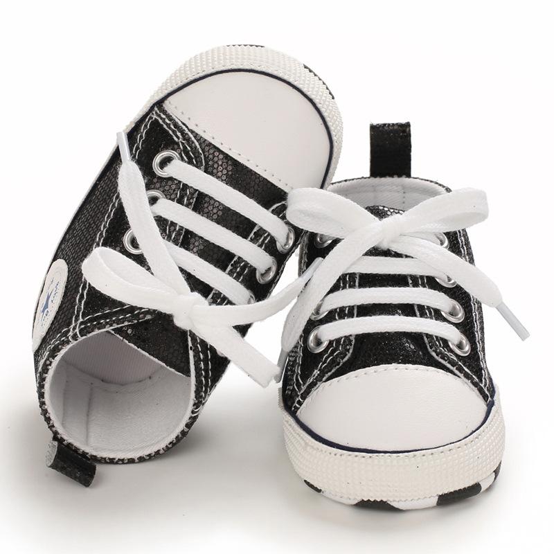 Lovely Allover Sequins Non-Slip Baby Shoes