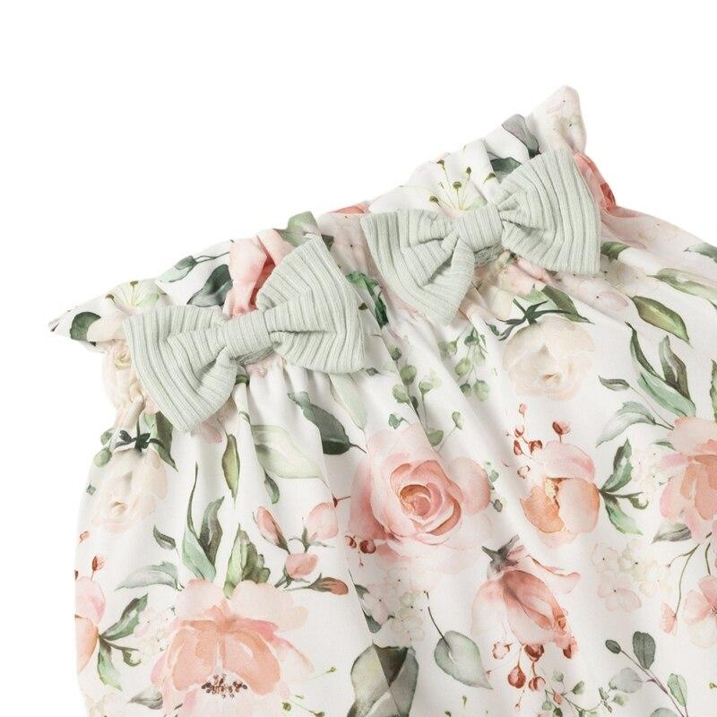 2PCS Lovely Floral Printed Baby Set