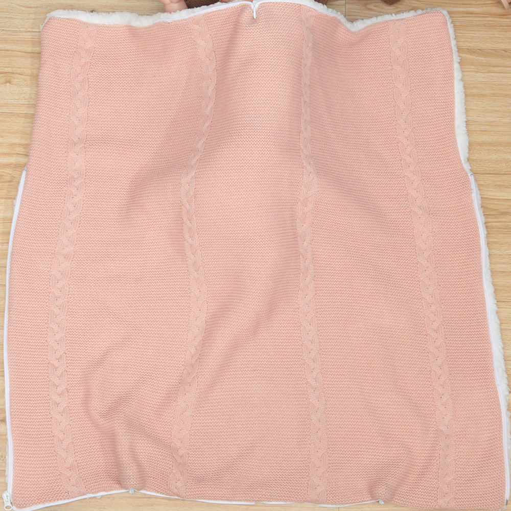 Cute Wrap Swaddle Blanket Knit Newborn Baby Sleeping Bag