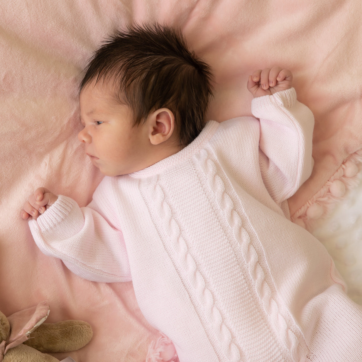 Pretty Solid Color Baby Long Sleeve Jumpsuit