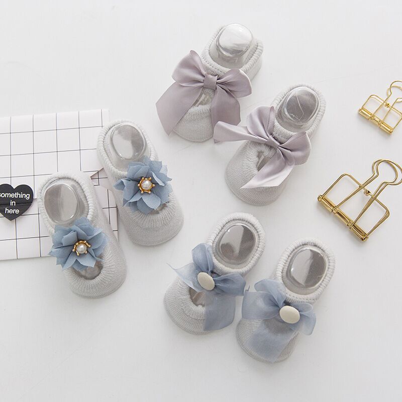 3-pack Pretty 3D Flower Bowknot Socks for Baby Girl