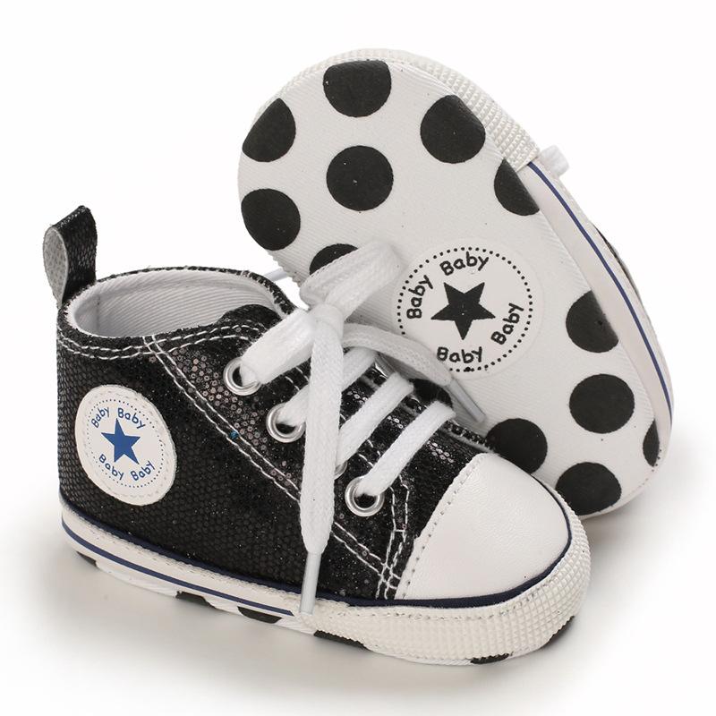 Lovely Allover Sequins Non-Slip Baby Shoes