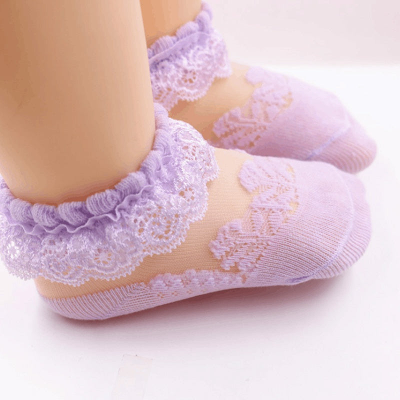 Baby Girl's Lace See-through Sock