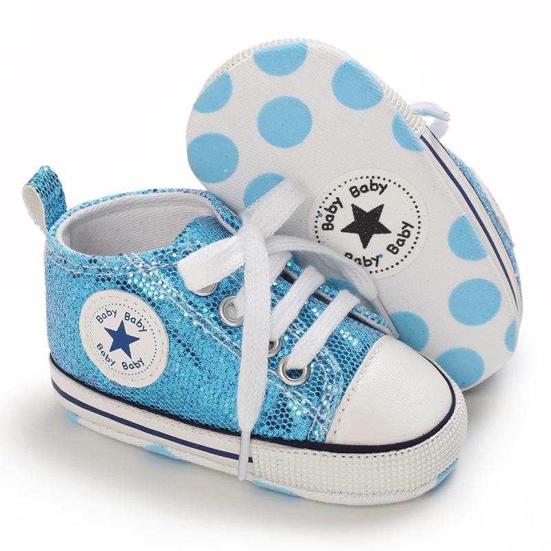 Lovely Allover Sequins Non-Slip Baby Shoes