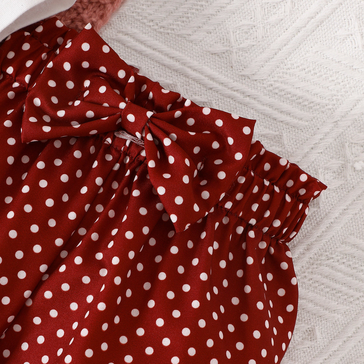 3PCS Polka Dots Printed Long Sleeve Baby Set